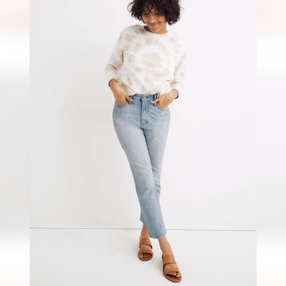 Madewell Denim - Madewell curvy perfect jean high rise light wash size 28